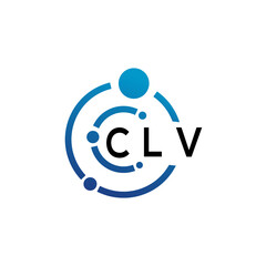 Fototapeta na wymiar CLV letter logo design on white background. CLV creative initials letter logo concept. CLV letter design.