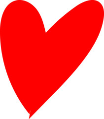 Red heart doodle