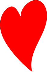 Red heart doodle