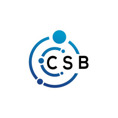 CSB letter logo design on  white background. CSB creative initials letter logo concept. CSB letter design.