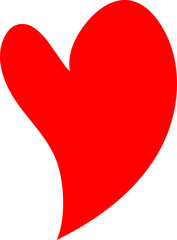 Red heart doodle