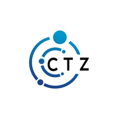 CTZ letter logo design on  white background. CTZ creative initials letter logo concept. CTZ letter design.