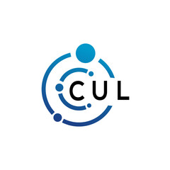Fototapeta na wymiar CUL letter logo design on white background. CUL creative initials letter logo concept. CUL letter design.