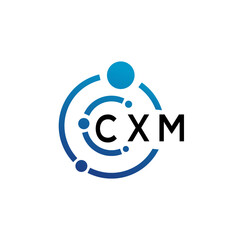 CXM letter logo design on  white background. CXM creative initials letter logo concept. CXM letter design.
