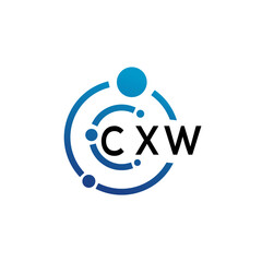 CXW letter logo design on  white background. CXW creative initials letter logo concept. CXW letter design.
