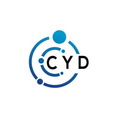 CYD letter logo design on  white background. CYD creative initials letter logo concept. CYD letter design.