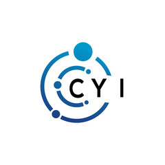CYI letter logo design on  white background. CYI creative initials letter logo concept. CYI letter design.