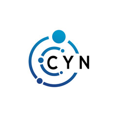 CYN letter logo design on  white background. CYN creative initials letter logo concept. CYN letter design.
