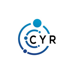 Fototapeta na wymiar CYR letter logo design on white background. CYR creative initials letter logo concept. CYR letter design.