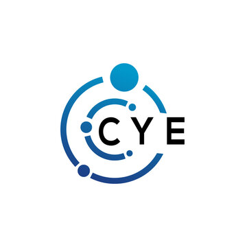 CYE letter logo design on  white background. CYE creative initials letter logo concept. CYE letter design.