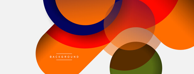 Obraz premium Circle and round shapes abstract background. Vector illustration for wallpaper banner background or landing page