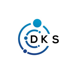 Fototapeta na wymiar DKS letter logo design on white background. DKS creative initials letter logo concept. DKS letter design.