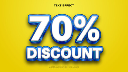Editable discount promotion text effect, 3d text effect