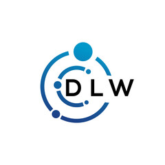 DLW letter logo design on  white background. DLW creative initials letter logo concept. DLW letter design.