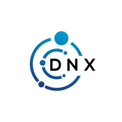 Obraz na płótnie Canvas DNX letter logo design on white background. DNX DNX logo, DNX icon, DNX it, DNX flat, DNXmonogram, DNXminimalist, DNXcircle, DNXshield, font, creative initials letter logo concept. DNX letter design.
