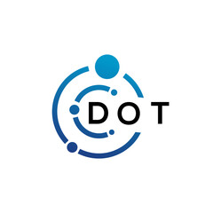 DOT letter logo design on  white background. DOT creative initials letter logo concept. DOT letter design.