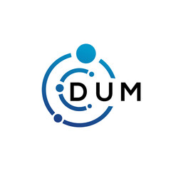 Fototapeta na wymiar DUM letter logo design on white background. DUM creative initials letter logo concept. DUM letter design.