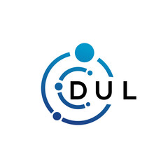 Plakat DUL letter logo design on white background. DUL creative initials letter logo concept. DUL letter design.