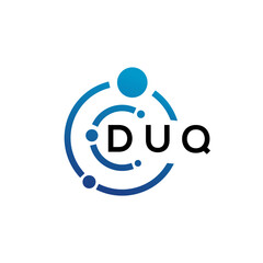 DUQ letter logo design on  white background. DUQ creative initials letter logo concept. DUQ letter design.