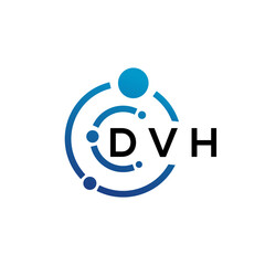 DVH letter logo design on  white background. DVH creative initials letter logo concept. DVH letter design.