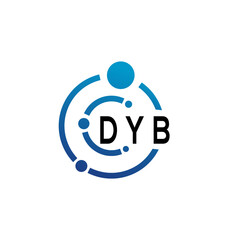 DYB letter logo design on  white background. DYB creative initials letter logo concept. DYB letter design.