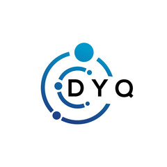 DYQ letter logo design on  white background. DYQ creative initials letter logo concept. DYQ letter design.