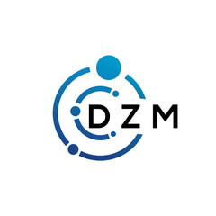 Fototapeta na wymiar DZM letter logo design on white background. DZM creative initials letter logo concept. DZM letter design