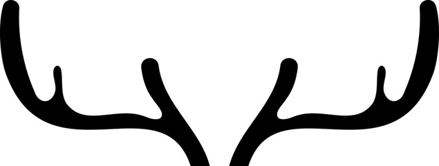 Christmas antler silhouette vector