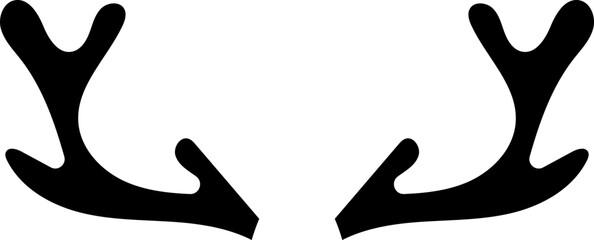 Christmas antler silhouette vector