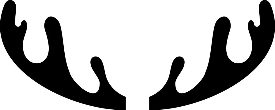Christmas antler silhouette vector