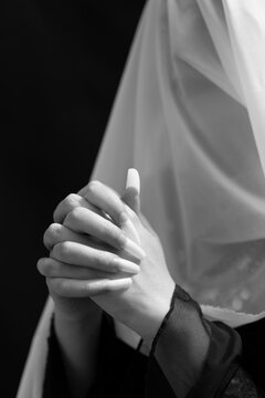 Woman hands praying