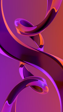 Bright highlights on a swirling liquid glass mold.