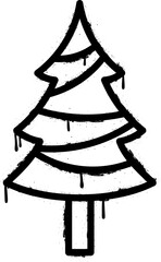 Christmas tree spray paint