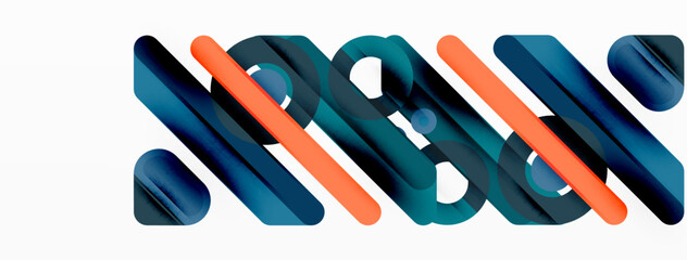 Creative geometric wallpaper. Minimal lines and circles background