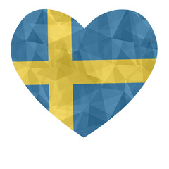fSweden lag with heart shape icon png