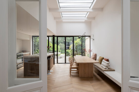 kitchen and dining room