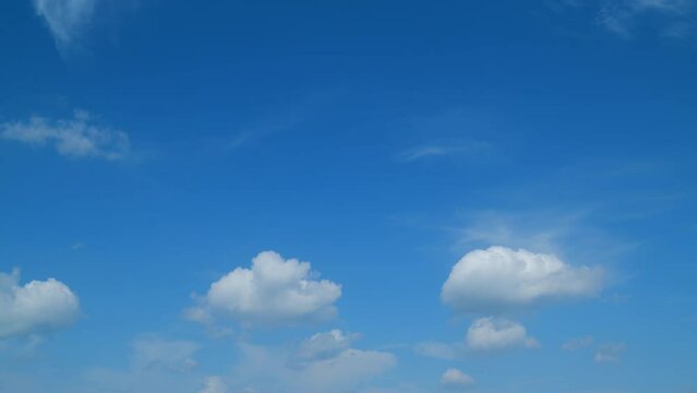Cinemagraphs cumulus and cirrus on different layers clouds b-roll. Early winter after rain the sky is always bright. Timelapse.