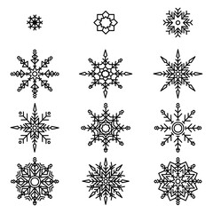 Unique Snowflake Cool Winter Snow Collection Set