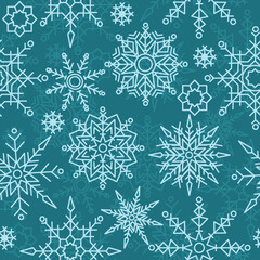 Snowflake Cool Winter Snow Seamless Pattern Background