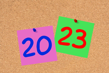 Eine Pinnwand und Jahreswechsel 2023
