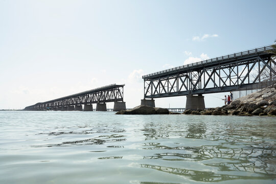 Metal made bridge with interruption , 