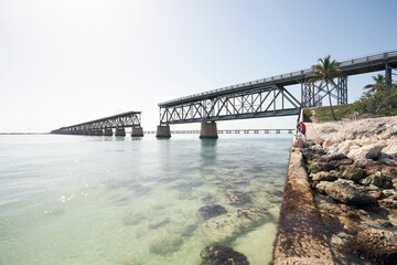 Metal made bridge with interruption , 