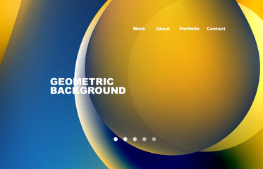 Abstract liquid background for your landing page design. Web page for website or mobile app wallpaper