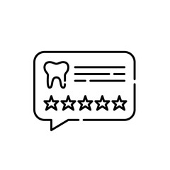 5 star dental clinic review. Pixel perfect, editable stroke icon