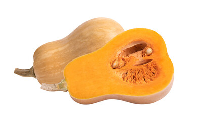 Fresh butternut isolated on  transparent png
