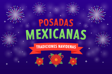 gradient posadas mexicanas background illustration