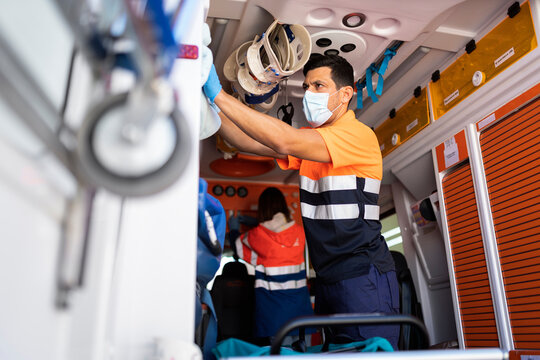 Paramedic Working In Ambulance