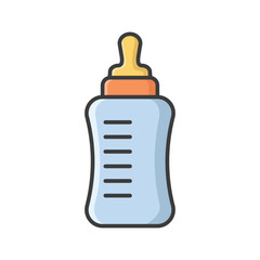 Obraz premium baby bottle icon vector design template in white background