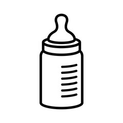 baby bottle icon vector design template in white background