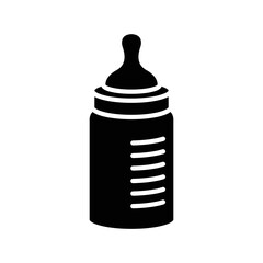 baby bottle icon vector design template in white background